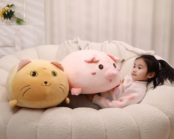 YESGIRL Almohada de cerdo de peluche súper suave de 20.5 pulgadas,...