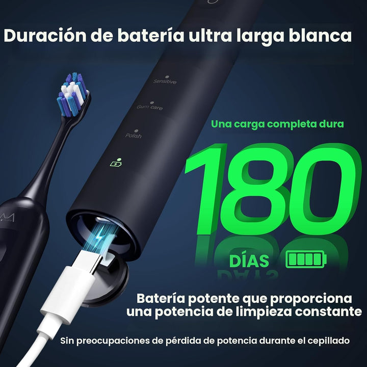 Marlincare - Cepillo de dientes eléctrico para adultos, cepillo de...