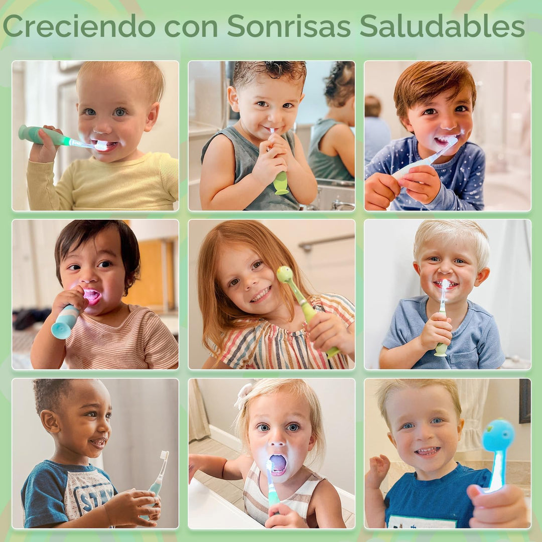 Papablic Cepillo de Dientes Eléctrico Sónico para Niños Pequeños de...