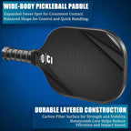 GARYE Juego de 2/4 palas de pickleball aprobadas por USAPA, juego de pickleball de fibra de carbono, raquetas ligeras de pickleball, paquete de 2/4 con 6 bolas, 1 bolsa, par de cintas de agarre