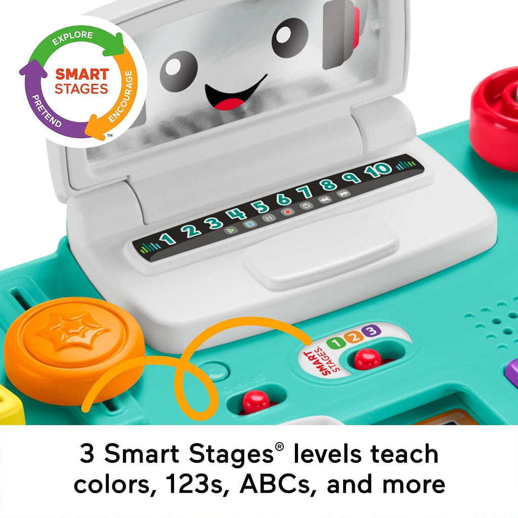 Fisher-Price Juguete para bebés y niños pequeños, mesa de DJ para reír y aprender con actividades musicales educativas para el desarrollo de niños a partir de 6 meses
