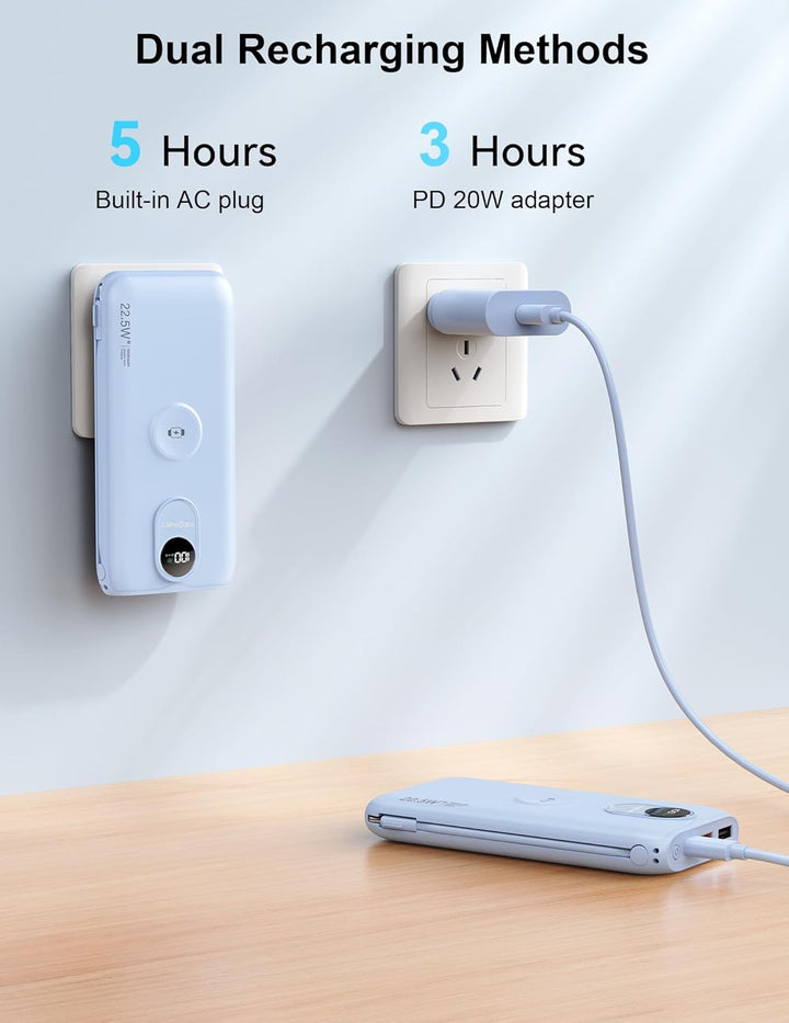 Portable Charger, 10000mAh 22.5W Power Bank Fast Charging with Buil...