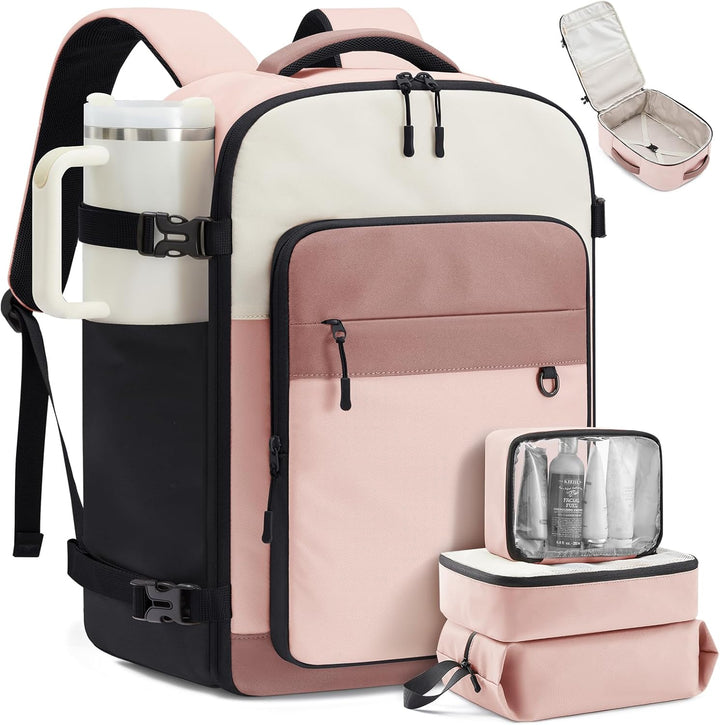 LOVEVOOK Mochila de viaje aprobada por aerolíneas para laptop, 4 un...
