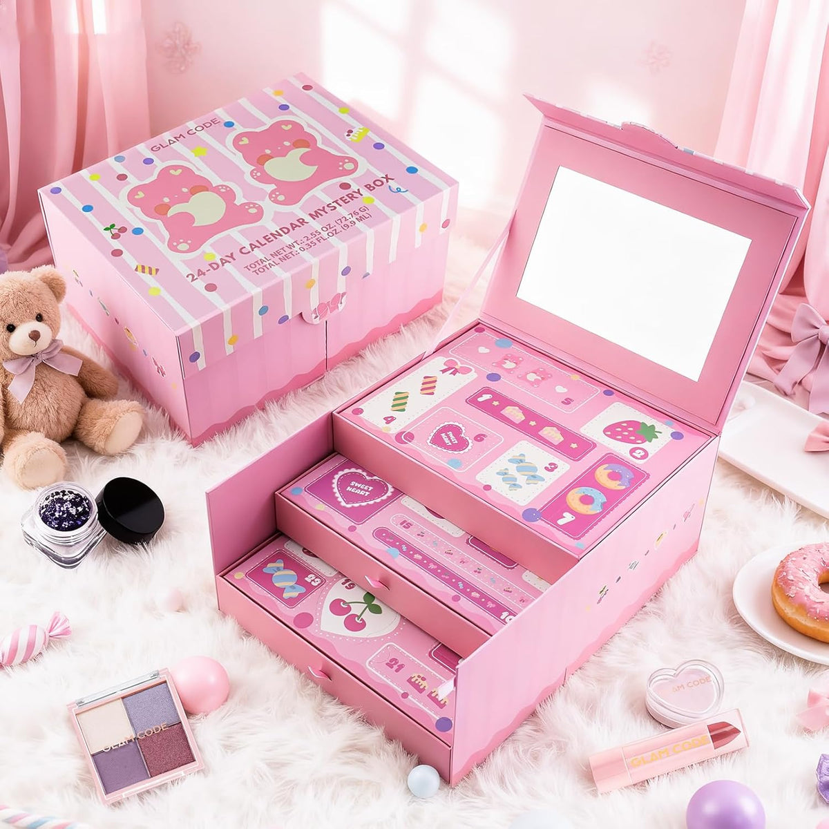 Glam Code Calendario de Adviento de maquillaje de 24 días 2025, jue...