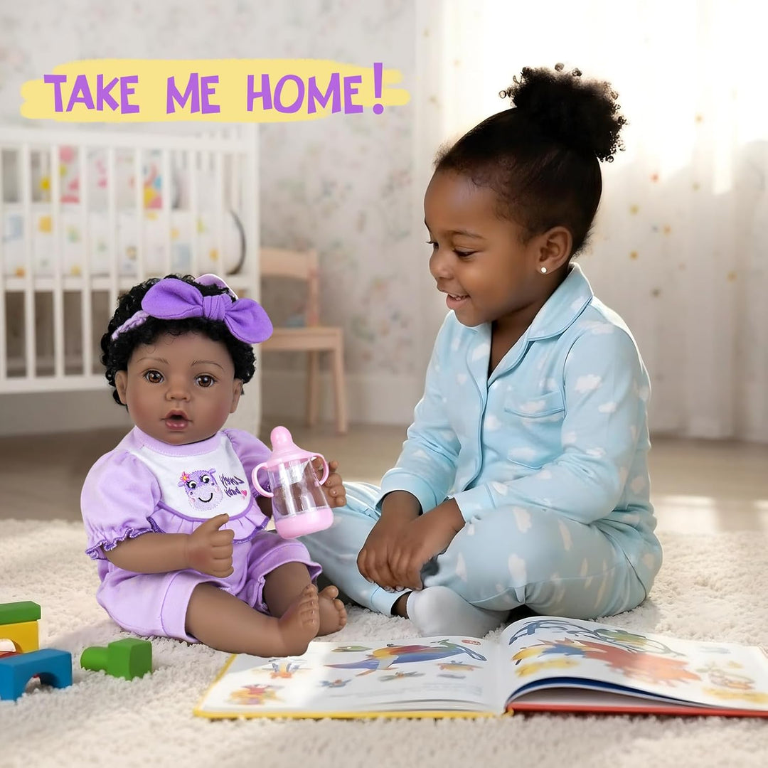 Aori Reborn Baby Dolls Black American Girl - Muñeca recién nacida r...