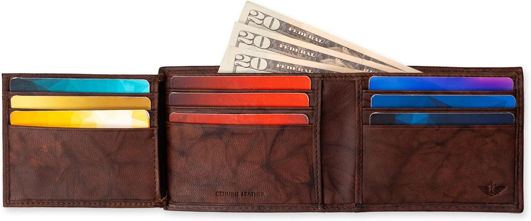 Dockers Mens piel Capacidad extra Slimfold Bifold Wallet