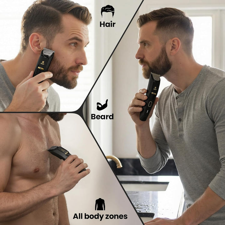 OLOV X Recortadora de barba para hombre, todo en uno, con dial de p...