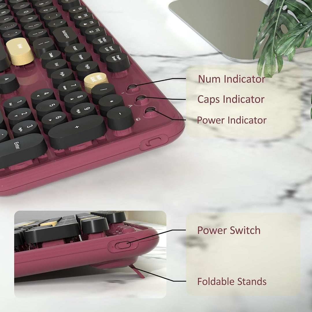 Combos de teclados de computadora inalámbricos y mouse, COVEVA tecl...