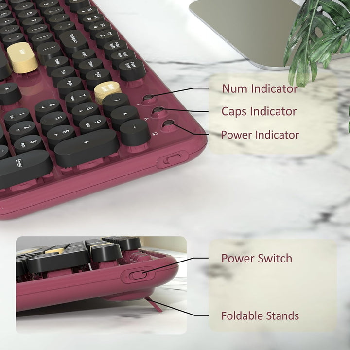 Combos de teclados de computadora inalámbricos y mouse, COVEVA tecl...