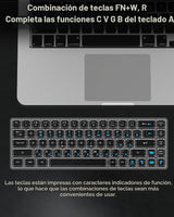 CORBOBO Teclado 60%, teclado para juegos retroiluminado RGB con cab...