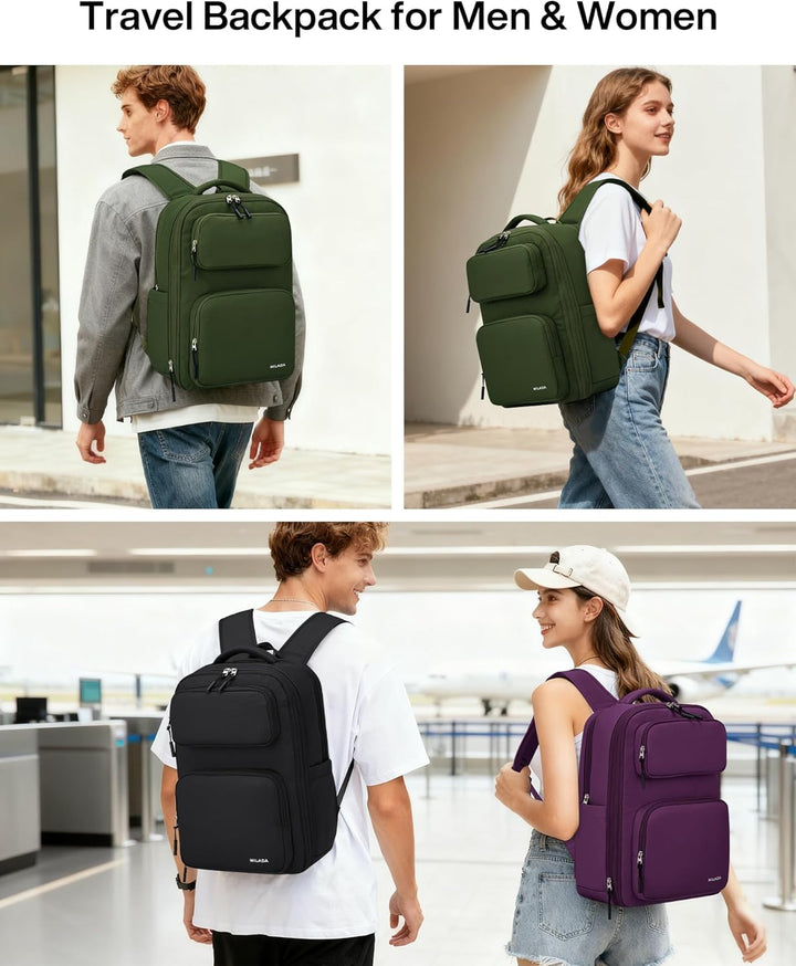 MILADA Mochila de viaje expandible de 28L a 39L, mochila de mano ap...
