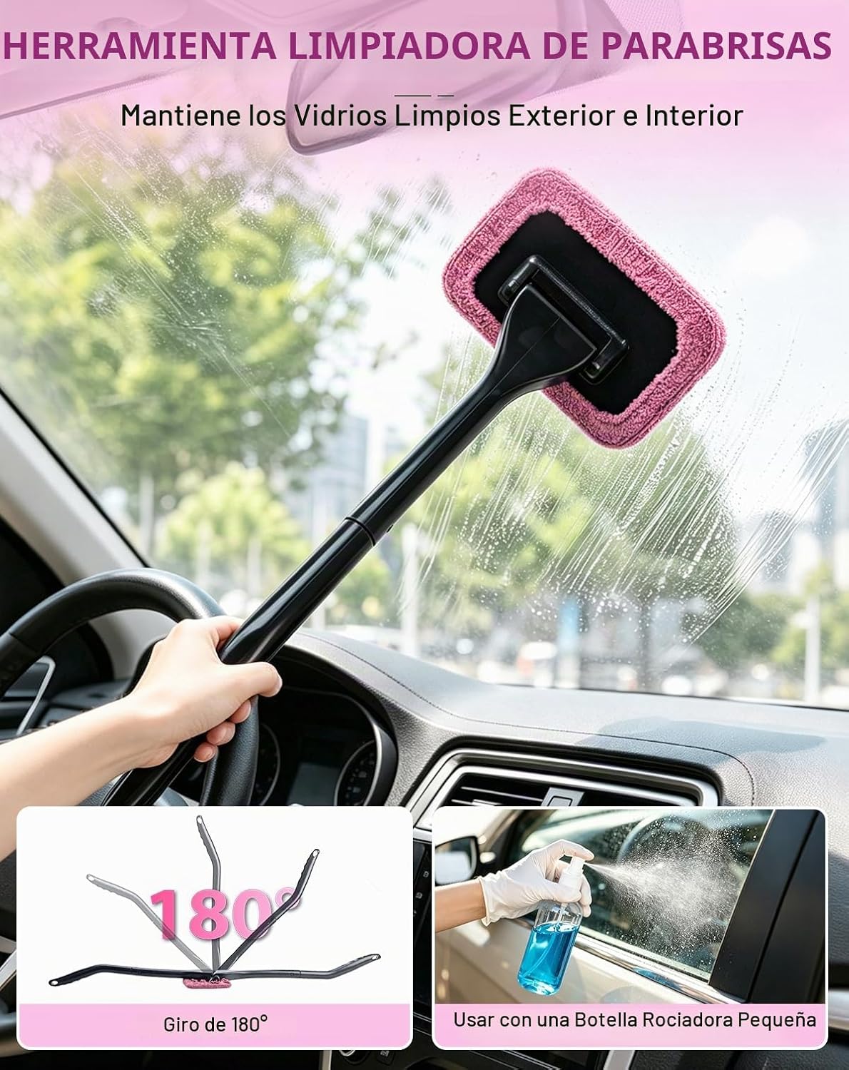 THINKWORK Kit de limpieza de coche con vacío, limpieza profunda para