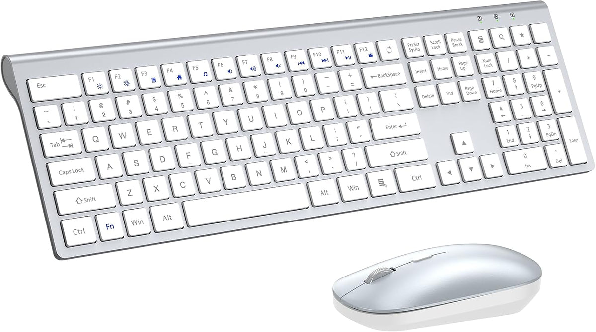 Combo de teclado y mouse inalámbricos, teclado y mouse de tamaño co...
