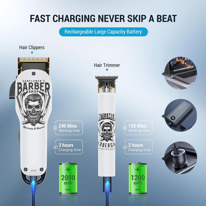 BESTBOMG® Cortapelos y recortadora de pelo de cerámica con hoja en...
