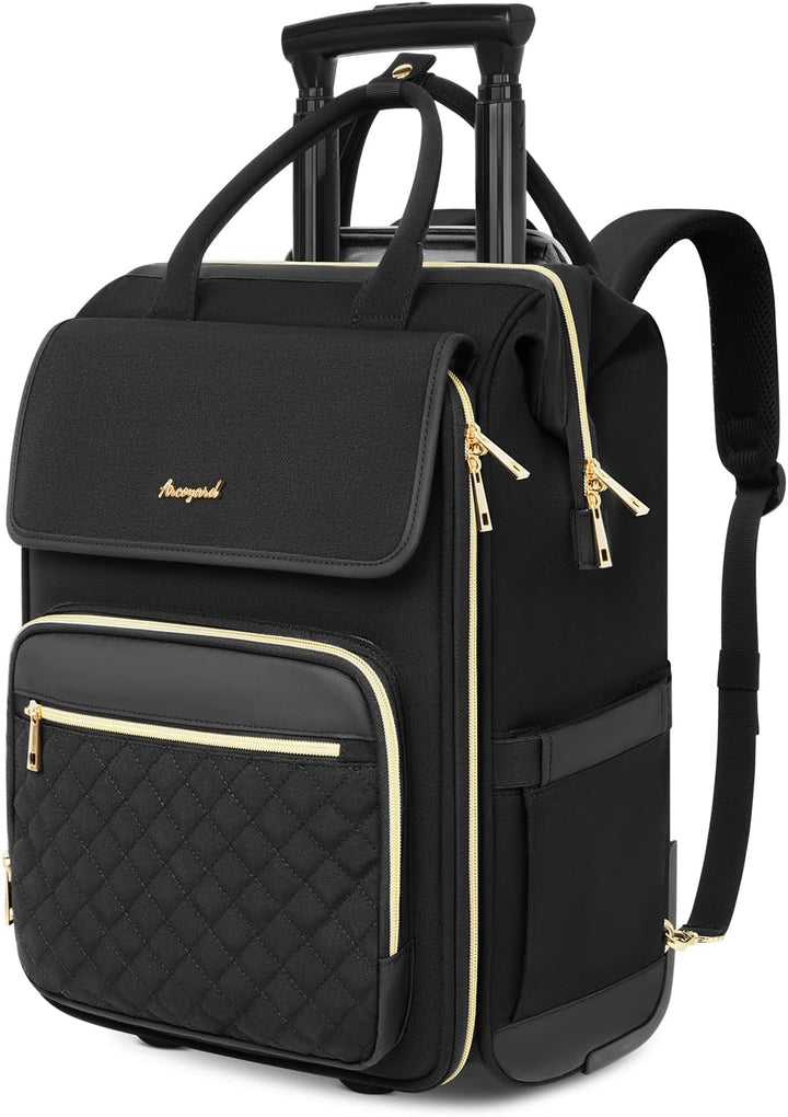 Mochila rodante Arcoyard para mujeres, mochila rodante para viajes...