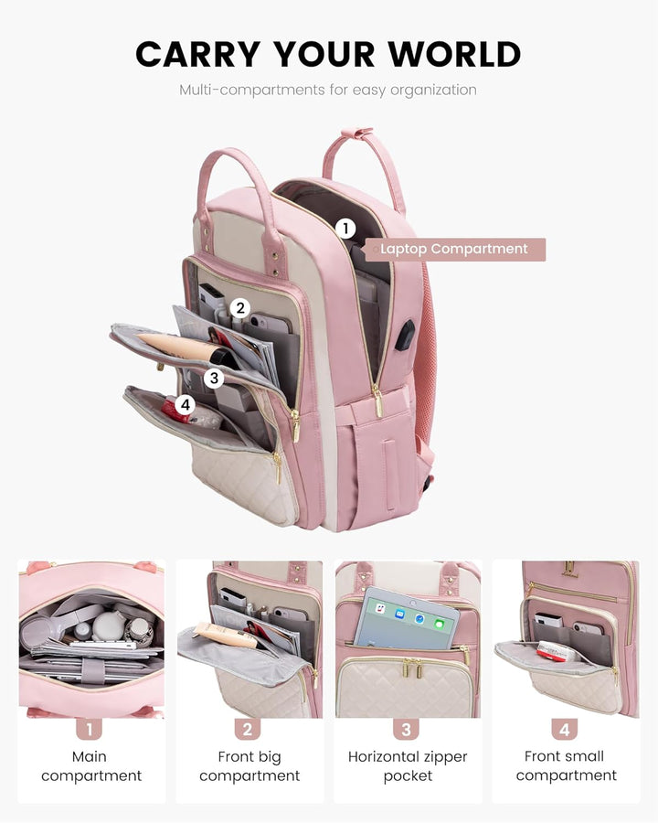LOVEVOOK Mochila para computadora portátil para mujer, mochila para...