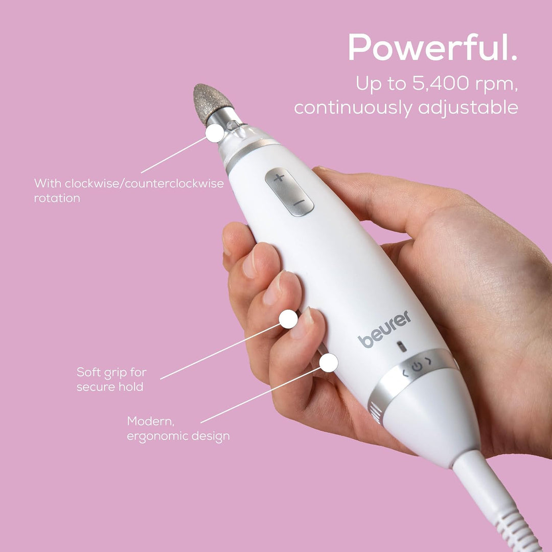 Conjunto eléctrico de manicura y pedicura Beurer, con taladro para...