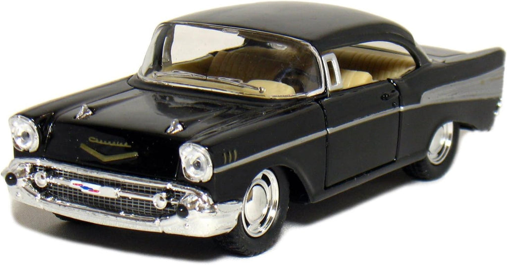 KiNSMART 1957 Chevy Bel Air Coupe Escala 1:40 Auto clásico de metal fundido 5" (juego de 4)