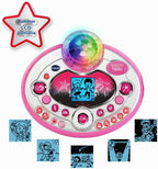 VTech Kidi Star - Máquina de karaoke de lujo, 2 micrófonos con adaptador de CA, color rosa