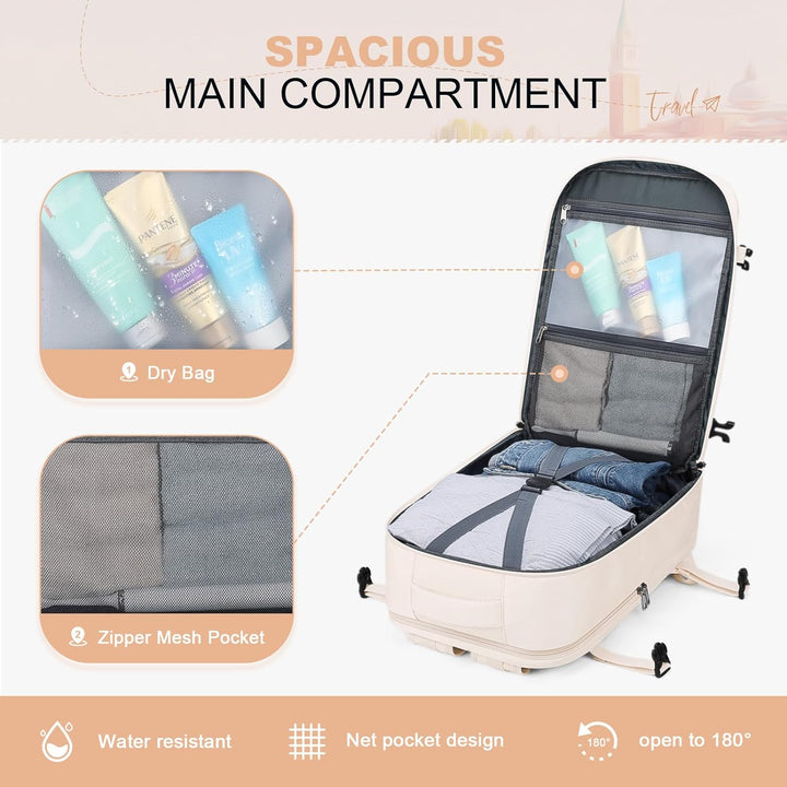 Maelstrom Mochila de viaje para mujeres y hombres, mochila para por...