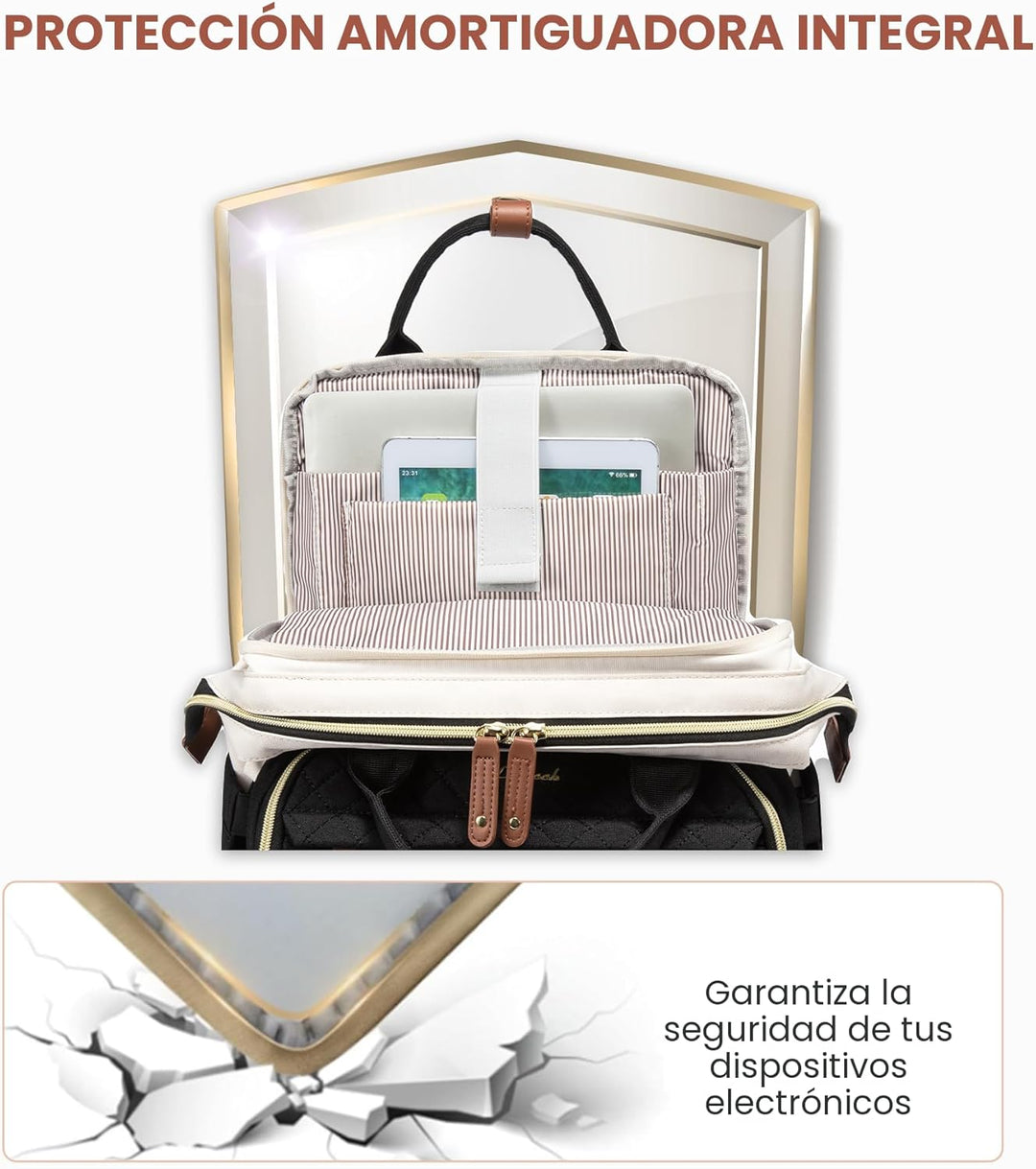 LOVEVOOK - Mochila para laptop de mujer, 15.6'' impermeable...