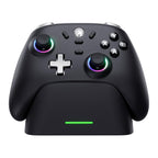 ECHTPower PC Gaming Controller–Wireless para PC con Hall-Effect Joysticks, 1000Hz Polling Rate, No Drift, Turbo & Vibration, compatible con Windows/interruptor/iOS/Android/Steam –Place & Charge Dock
