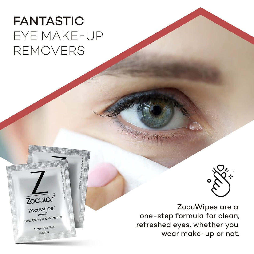 Zocular ZocuWipe Toallitas limpiadoras de párpados con complejo nat...