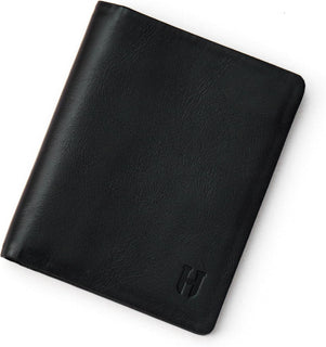 HELMBROOK London Dayton Billetera Vertical para Hombres, Negro liso...