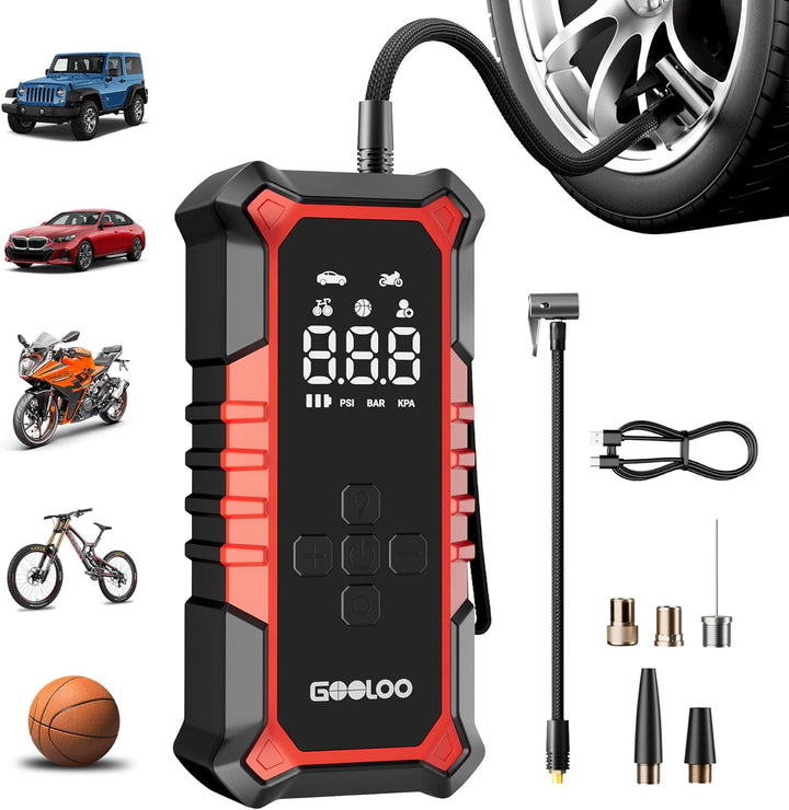 GOOLOO Inflador de Neumáticos A6 Gear Compresor de Aire Portátil, I...