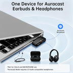 Auracast USB-C Bluetooth LE Adaptador de audio para PC, Mac