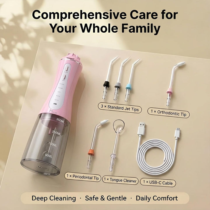 MOCEL Irrigador dental inalámbrico para dientes - Tanque grande de...