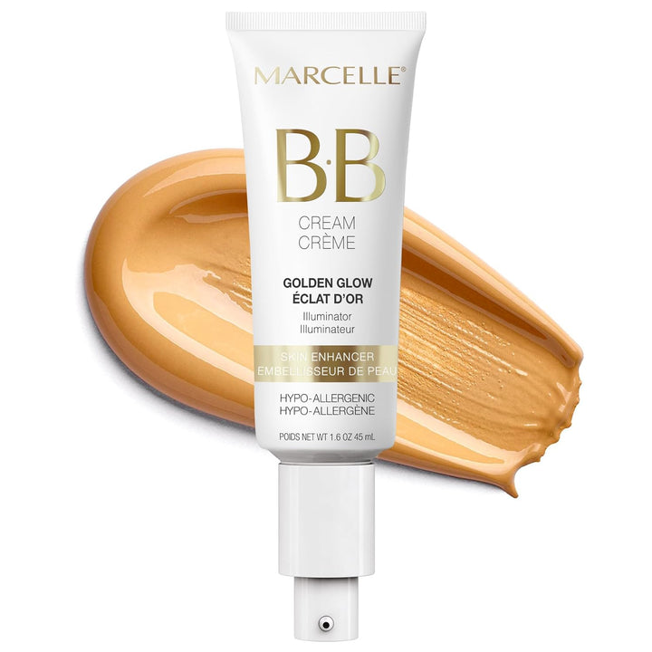 Crema hipoalergénica sin fragancia, con brillo dorado, bálsamo de b...