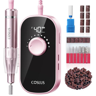 COSLUS Taladro de uñas eléctrico profesional recargable de 40000 RP...