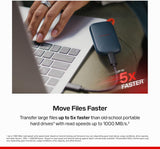 Sandisk SSD portátil de 2 TB, velocidades de lectura de hasta 1000...