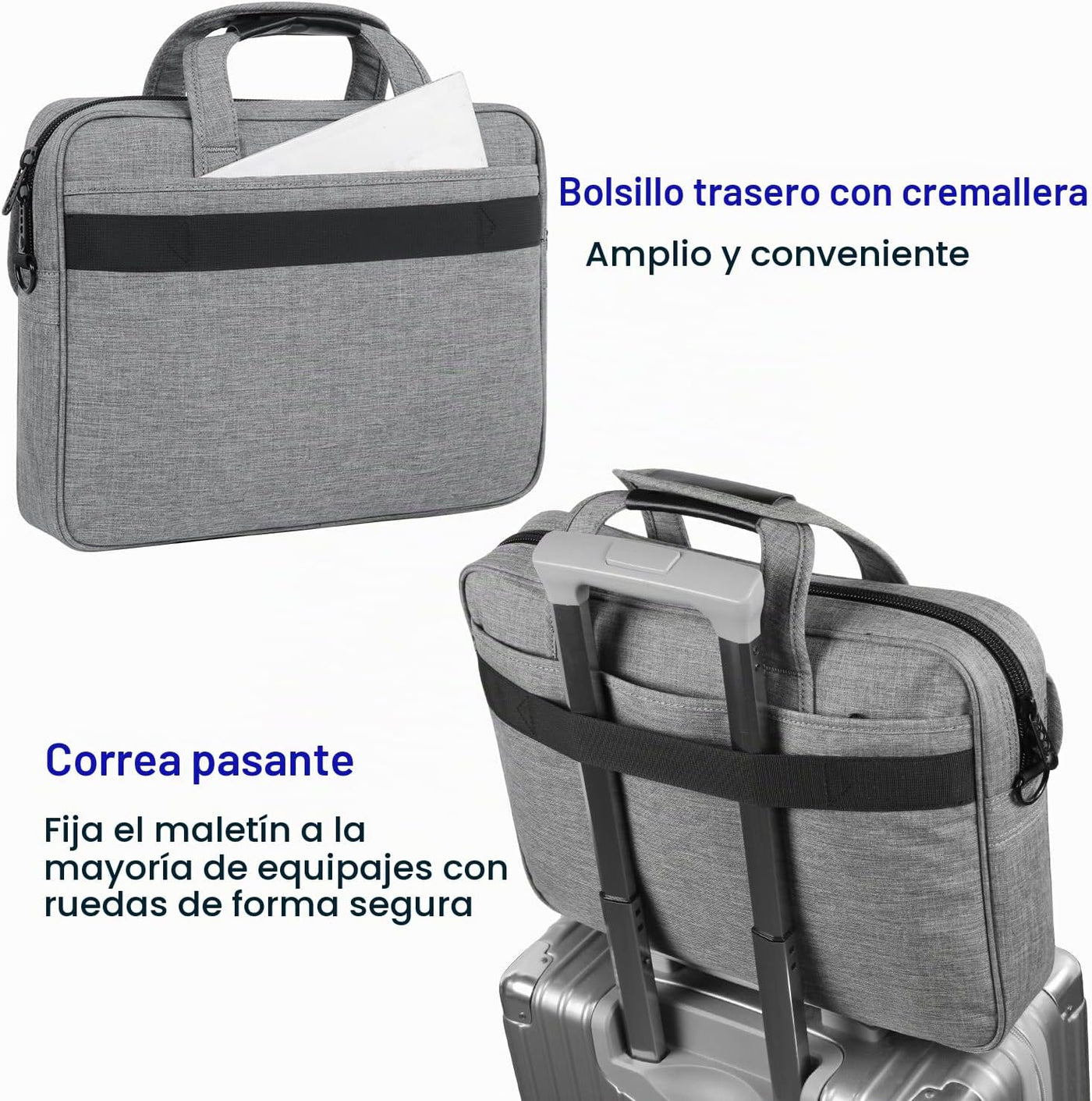 Taygeer Bolsa para laptop para mujeres y hombres, bolsa cruzada de...