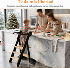 COSYLAND: Tablero para Niños Pequeños de Pie, Escalón Plegable para Niños Pequeños, Escalón de Cocina para Niños