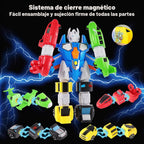 SOMMER Juego de vehículos magnéticos 5 en 1, mezcla y combina el kit de