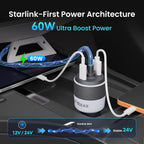 Adaptador de coche Starlink Mini 3 en 1 con cable de alimentación
