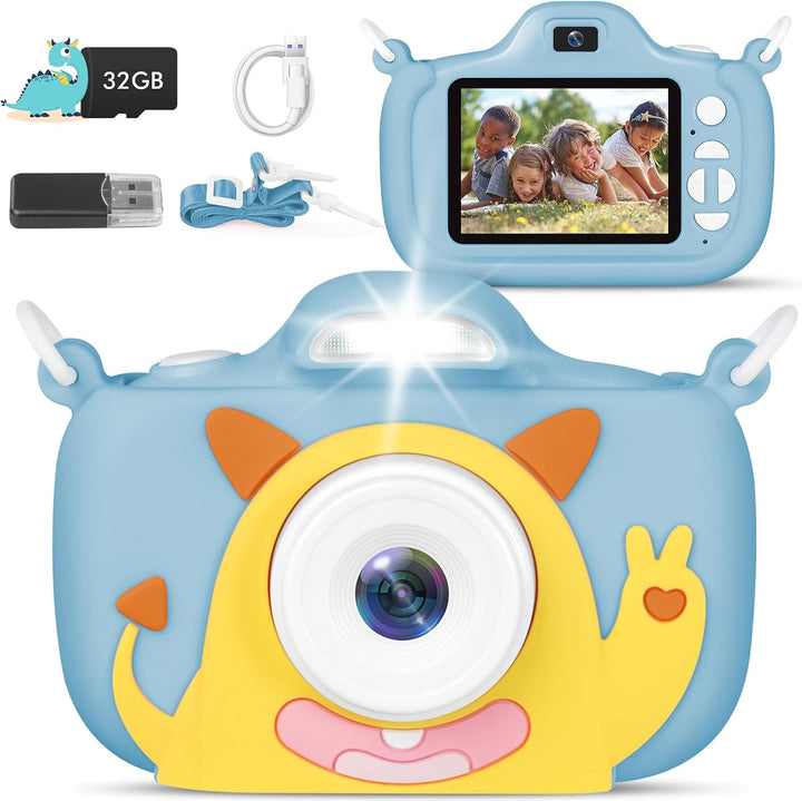 Cámara para niños con linterna y pantalla de 2.4 pulgadas, cámara p...