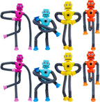 8 piezas de juguete robot con ventosa, tubos telescópicos que cambian de forma, 36 ES