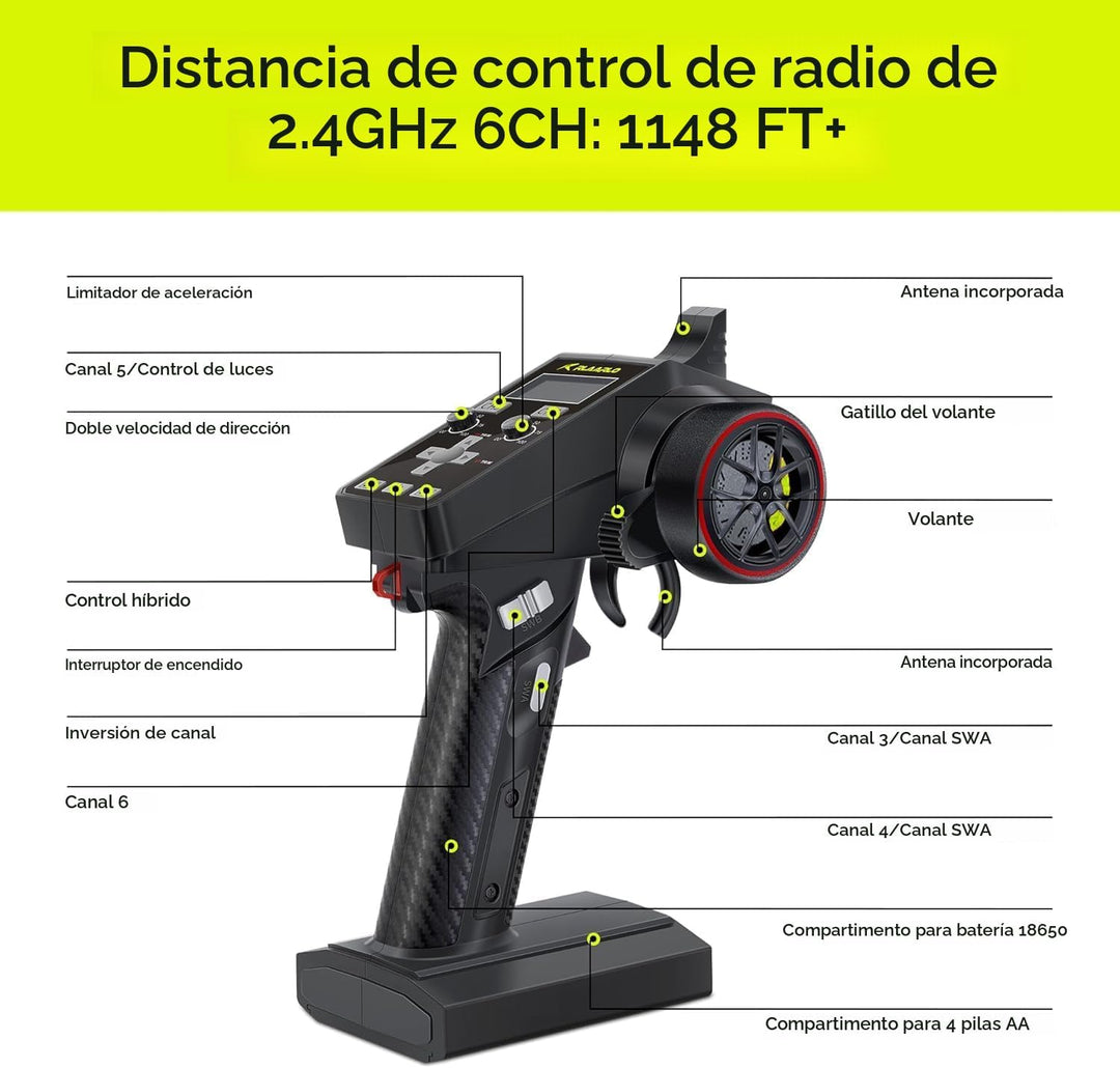 RIAARIO Coches RC sin escobillas 1\/10, Monster Truck, 50+ MPH, 4WD...