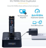 StarTech.com 1:1 Duplicador de unidad M.2 NVMe, Clonador\/Copiador...