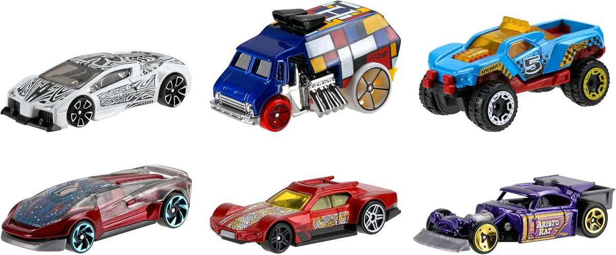 Hot Wheels Coches o camiones de juguete, juego de 72 autos a escala 1:64 empaquetados individualmente, vehículos de rescate o camiones (los estilos pueden variar; pueden incluir duplicados)