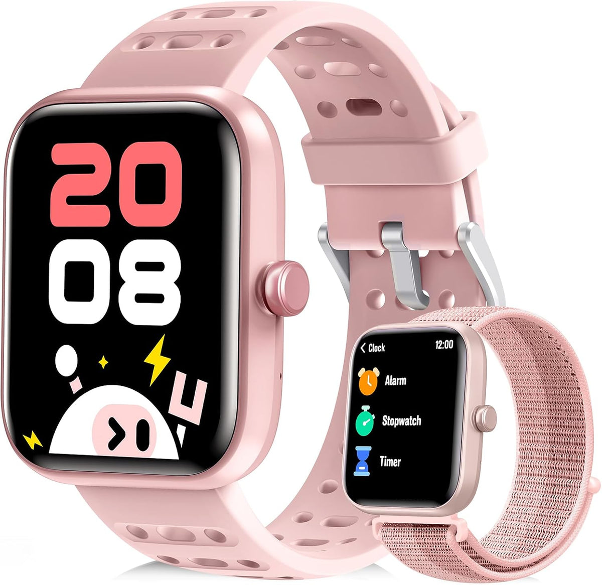 ENOMIR Reloj inteligente para niñas con monitor de salud, pista de