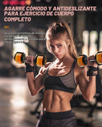 Set de Pesas Ajustables 12.5LB Pareja, Ajuste Rápido 1-Sec con 5 Pesas Gratis, Mango de Metal Premium Antideslizante, Tamaño Compacto para Entrenamiento Corporal Completo en Casa