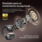 Auriculares con clip, auriculares inalámbricos Bluetooth 6.0 de oreja abierta con control táctil, diseño ligero de clip para la oreja, auriculares deportivos aptos para gafas para correr