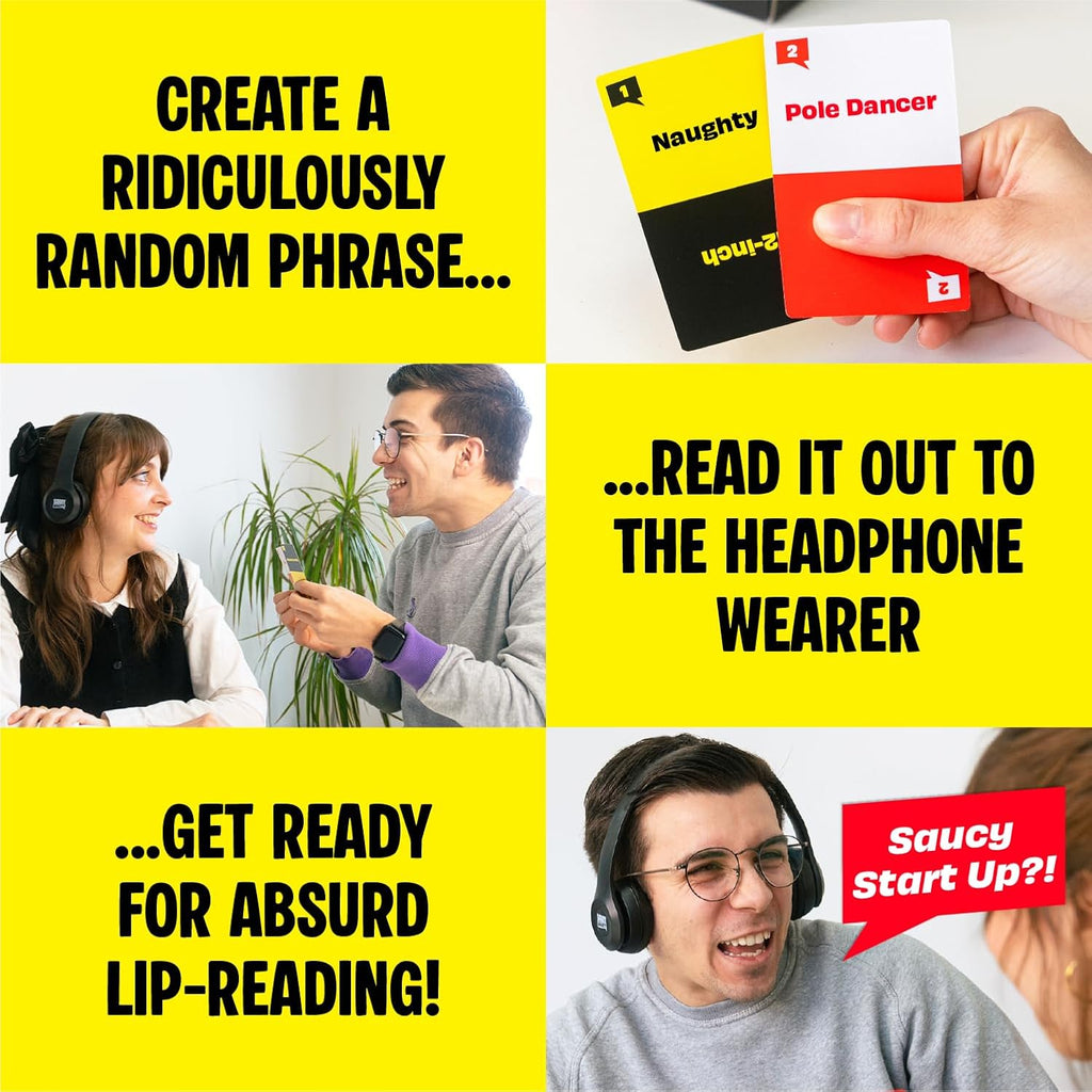 Sorry What - Award Winning Headphone Challenge Party Game para Adults 17+