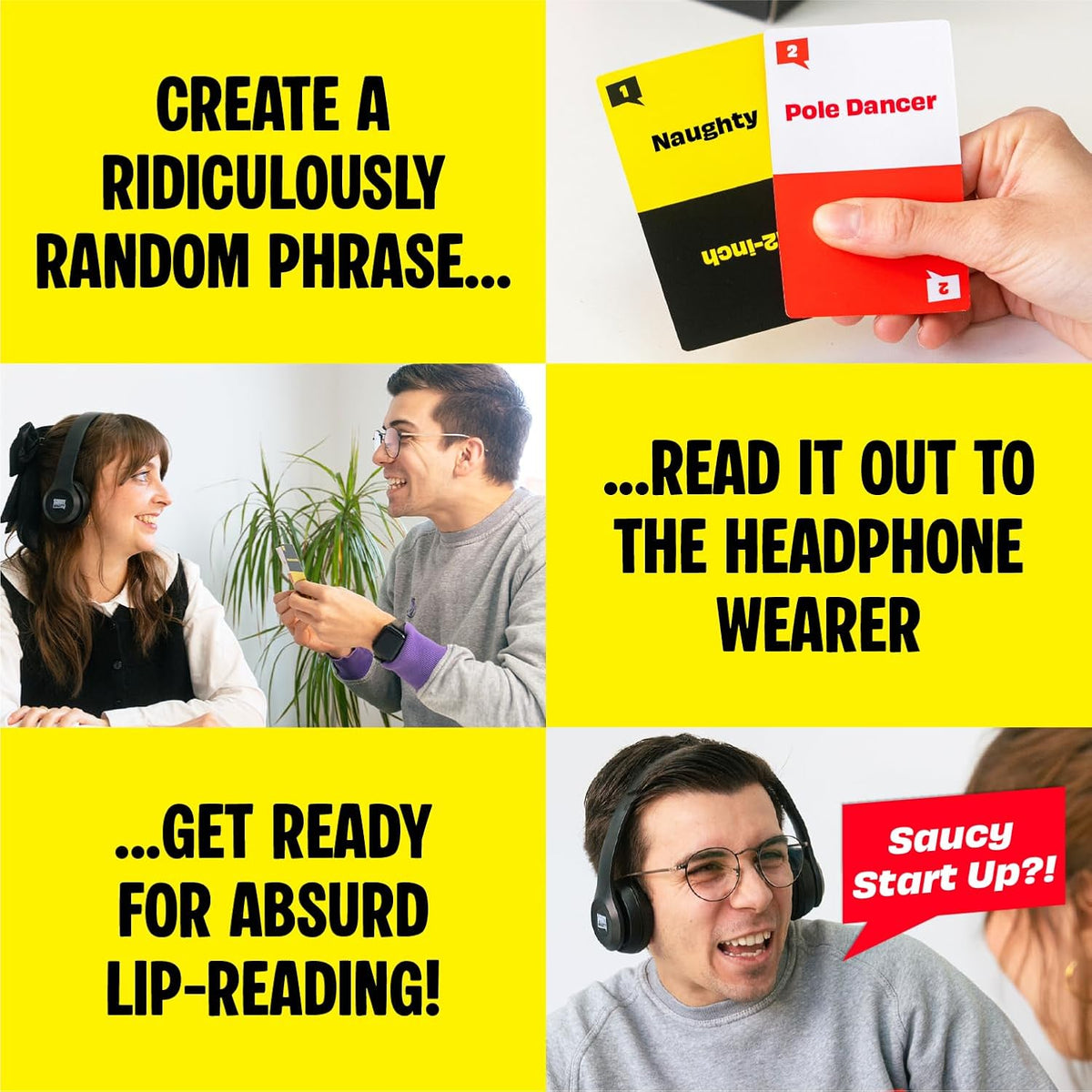 Sorry What - Award Winning Headphone Challenge Party Game para Adults 17+