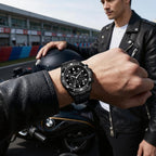 OLEVS Relojes para hombres con correa negra, Reloj cronógrafo profesional para hombres
