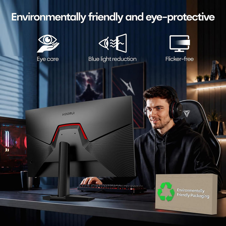 KOORUI Monitor para juegos de 24.5 pulgadas FHD 240Hz HDR 400 1ms G...